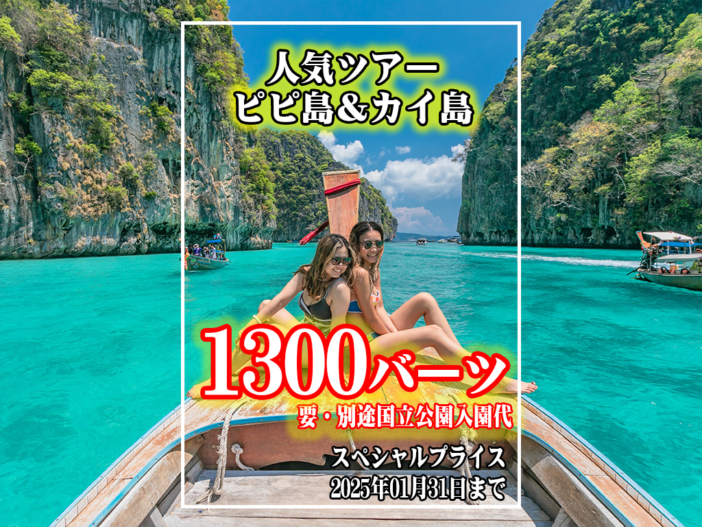 スピードボートで行く ピピ島＆カイ島1日ツアー