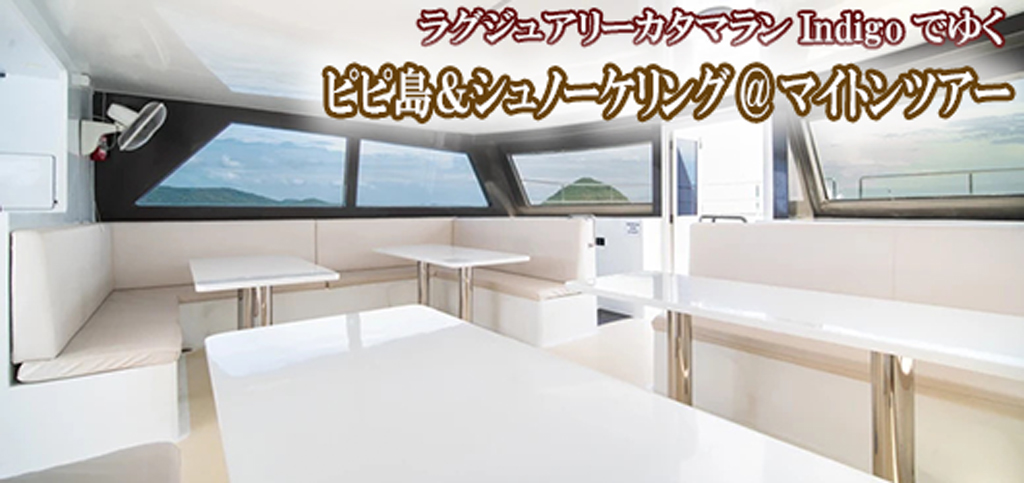 ラグジュアリーカタマランIndigoでゆくピピ島&シュノーケリング@マイトンツアー