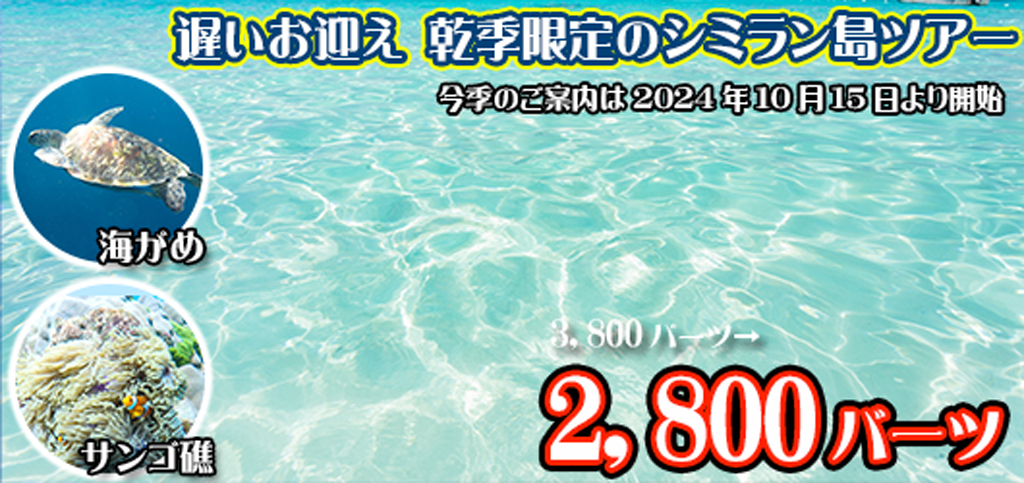 遅いお迎え　シミラン諸島ツアー