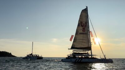 スライダー付きカタマランで行く コーラル島サンセットツアー (ロングビーチ) ツアーレポート