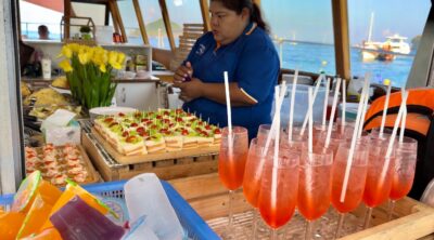 スライダー付きカタマランで行く コーラル島サンセットツアー (ロングビーチ) ツアーレポート