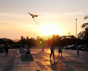 最近の サパンヒン ・夕方の風景 ( プーケット島・プーケットタウン )